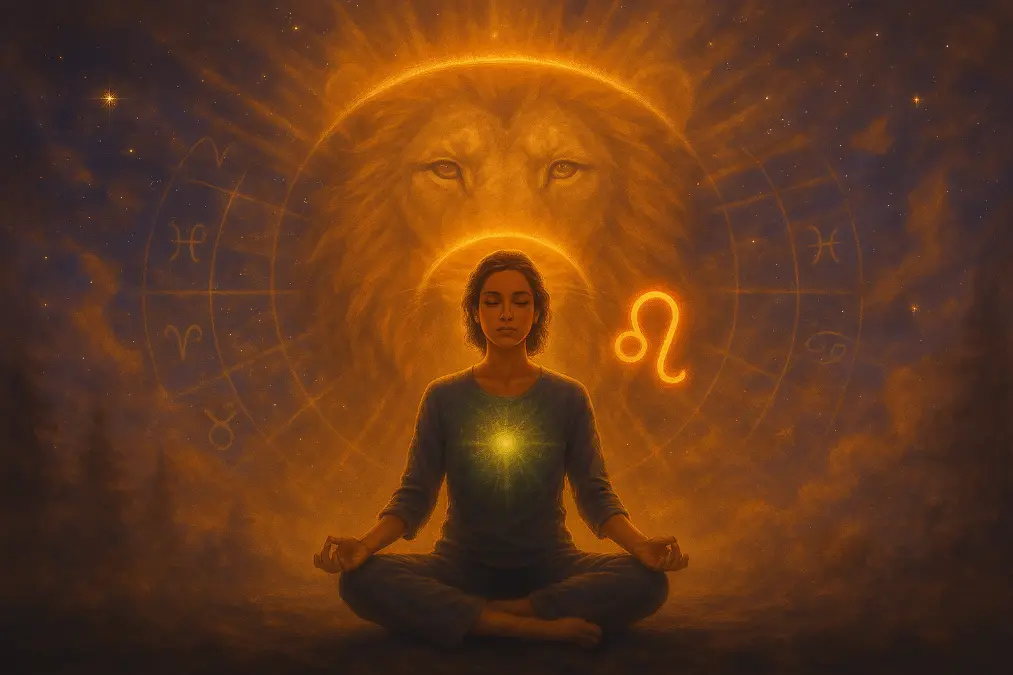 Women meditation with leo meditation